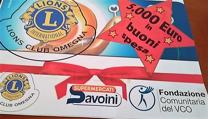 Buoni spesa per 61 famiglie grazie al Lions club Omegna