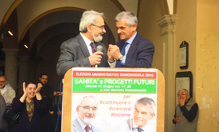 Chiamparino sostiene Cattrini per il ballottaggio: “L'area del San Biagio resterà nel sistema sanitario del Vco”. Video