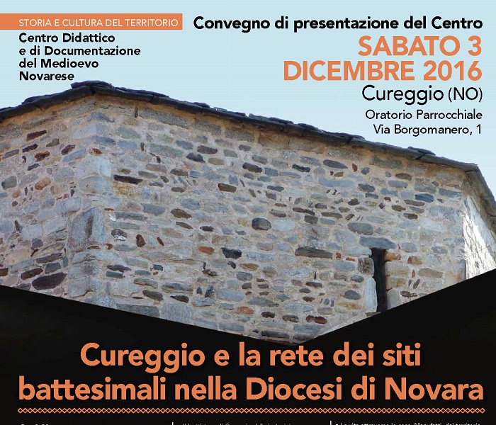Un convegno sui siti battesimali della diocesi di Novara, all’oratorio di Cureggio