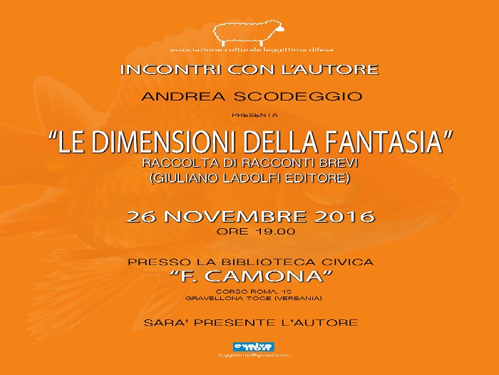 Andrea Scodeggio presenta “Le dimensioni della fantasia”