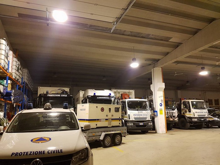 Diciotto volontari e otto mezzi della protezione civile del Vco stanziati a Norcia (foto)