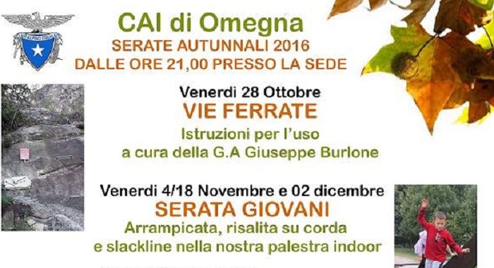 Serata dedicata ai giovani presso la palestra indoor del Cai di Omegna