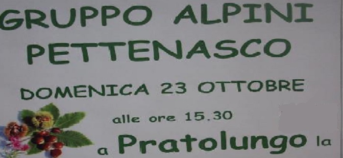 Castagnata Alpina a Pratolungo domenica 23 ottobre