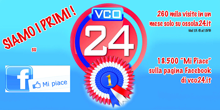 Grazie mille a tutti voi! Vco24 è il numero uno dei media locali su Facebook