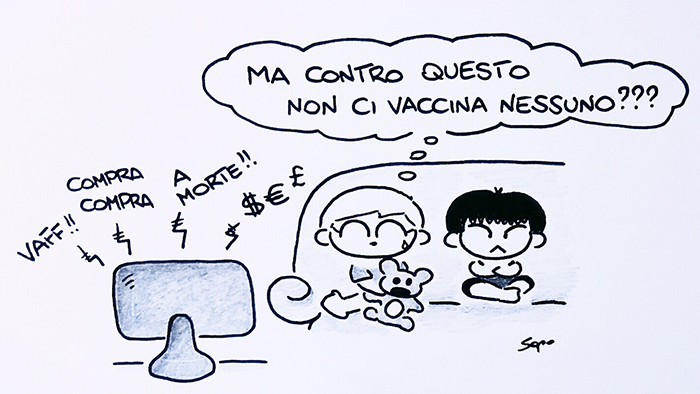 Uno scottante tema d'attualità nella nuova vignetta di Sapo 