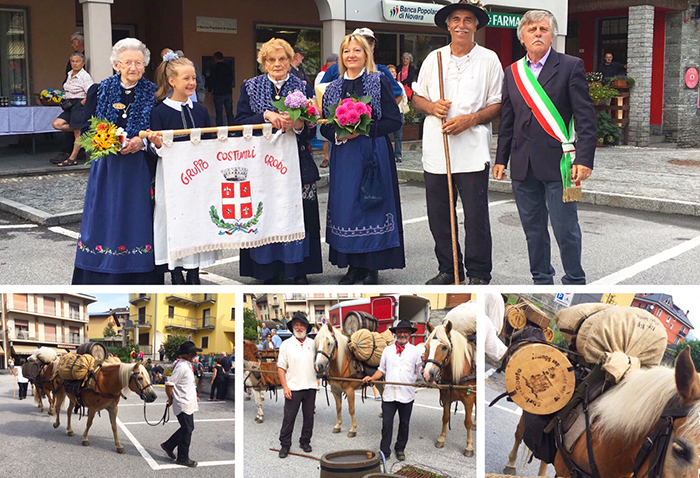 La Sbrintz Route accolta a Crodo scende verso valle. A Domo alle 18. Foto
