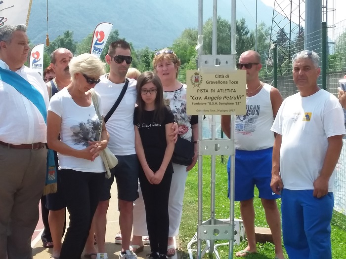Gravellona: intitolata ad Angelo Petrulli la pista di atletica del “Boroli”. Foto