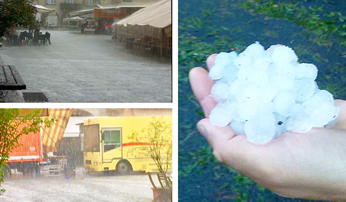 Freddo ed allagamenti per la grandinata sull'Ossola, sabato mattina torna il sole