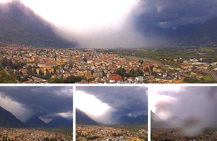    Montecrestese: bomba d'acqua. Il temporale diventa un “microburst”. Video