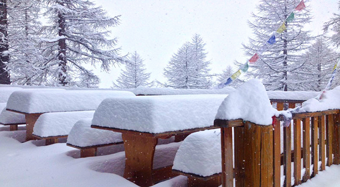    Anzasca: 33 cm di neve a Macugnaga, temporale nevoso in Val Quarazza. Video