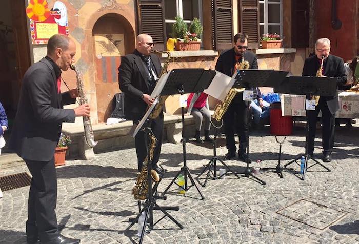 Quattro sassofoni per suoni latini, stasera a "Ghiffa in musica 2018"