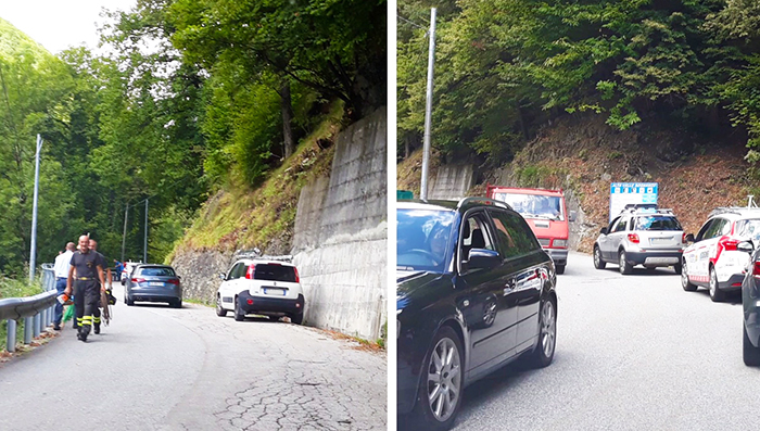 Pianta cade sulla strada provinciale per Bognanco, interviene l'autogrù per rimuoverla