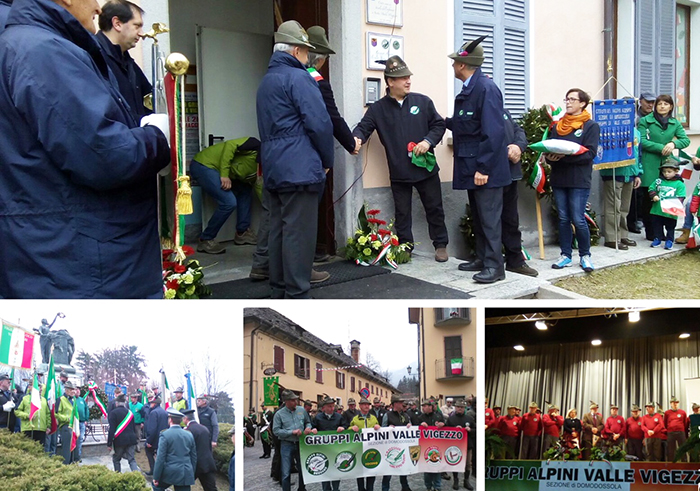 Festa per i Gruppi alpini della Vigezzo. Inaugurato "Largo Alpini". Foto e video