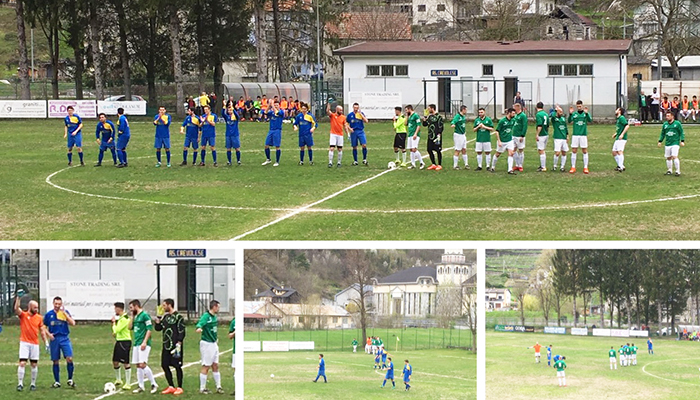 Premosello esulta sul campo della Crevolese. I ragazzi di Castelnuovo vincono 2- 0. Gol di Trentani e il solito Margaroli.