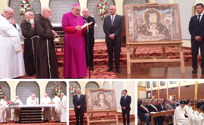 Alla Cappuccina inaugurato il nuovo mosaico raffigurante la Madonna di Re. Video