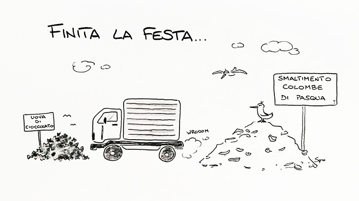 Il "post" feste pasquali nella nuova vignetta di Sapo