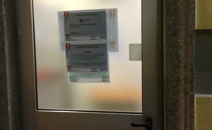 Domo: i bagni della stazione presenziati solo fino alle 19