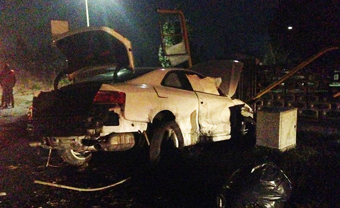 Auto urtata carambola per 200 metri invadendo la corsia opposta. Fortunatamente nessun ferito