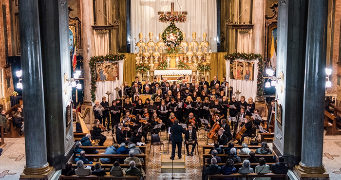 Concerto di Natale in Collegiata con la Cappella Musicale del Calvario, 80 esecutori per Haendel