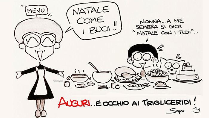 Le abbuffate natalizie nella nuova vigenetta di Sapo