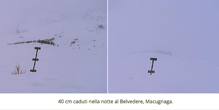 Neve: 40 cm. di fresca al Belvedere, spolverata sul Vco. Maltempo in arrivo dal 25 gennaio
