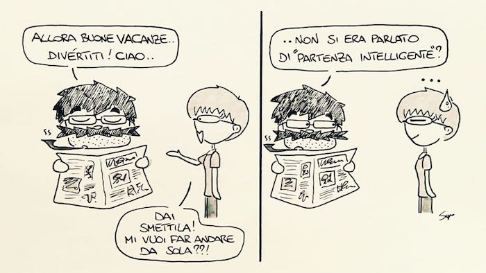 Partenze intelligenti? Ecco cosa ne pensa il vignettista Sapo