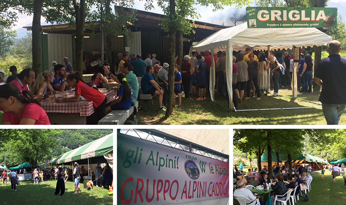 Costine e fisarmoniche alla Festa degli Alpini di Caddo