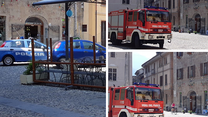 Irruzione della polizia in un appartamento nel Borgo domese, i Vigili del fuoco aprono la porta