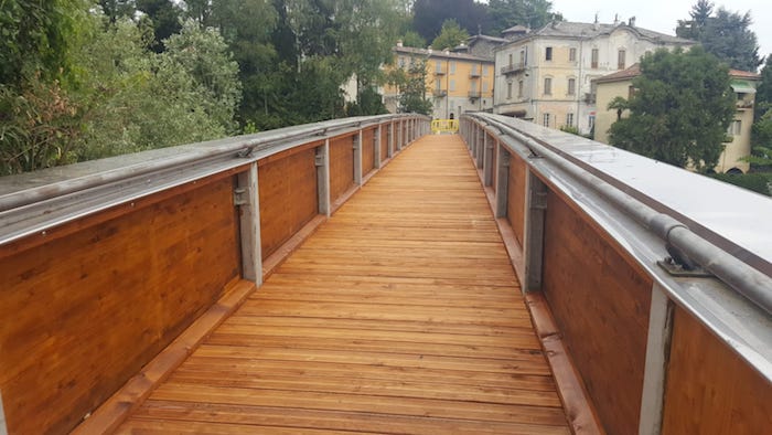 Pontini: riaperta la passerella