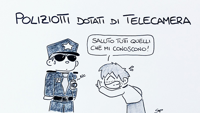 Le telecamere di sicurezza incorporate nella divisa degli agenti domesi viste da Sapo