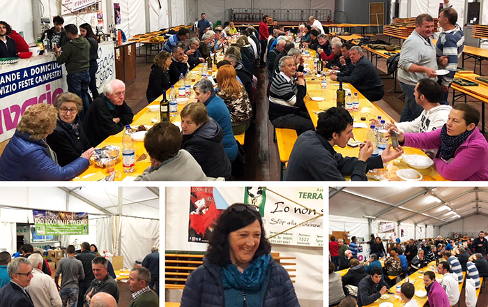 La “cena dei vanzunsc”, dedicata ai volontari, ha chiuso l'Aprile Varzese 2018. Foto