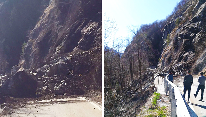 Targata Ticino l'auto travolta dalla frana. Incertezze per i segnali dati da un cane molecolare 