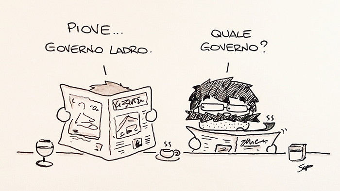 Meteo e politica nella nuova vignetta di Sapo