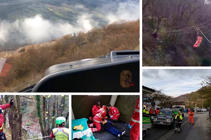 "Incendi nel Parco Val Grande e un disperso": mega esercitazione con 140 volontari, elicotteri e cani, a Premosello. Foto e video