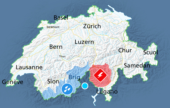 Allarme meteo dalla Svizzera per Ticino e Vallese: “Neve ai 1000 m. grandine, raffiche di vento e fulmini”