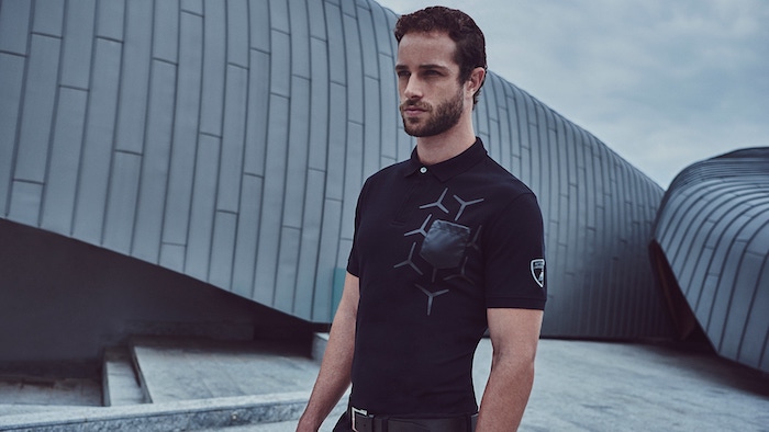 Il "Maggiore" set dello spot di moda hi-tech griffata Lamborghini