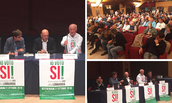 I tanti privilegi che la Lombardia concede a Sondrio ( e darebbe al Vco) nel dibattito domese sul Referendum. Video