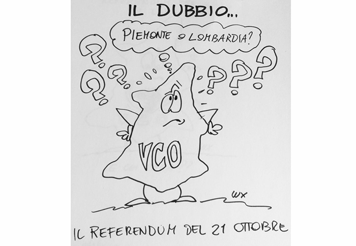 La giusta scelta al referendum per il ritorno del Vco in Lombardia nella nuova vignetta di Carlo Lux