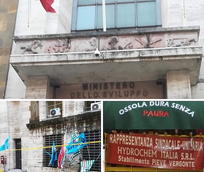 E' giunta al Mise la delegazione del VCO per la vertenza Hydrochem - Foto