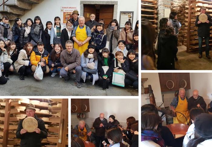 Studentesse giapponesi alla scoperta dei formaggi ossolani ad Oira