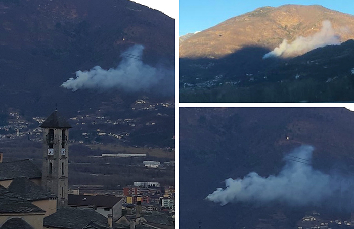 Bruciano i boschi di Onzo, sopra Masera. Vigili del fuoco in azione, allertati gli Aib