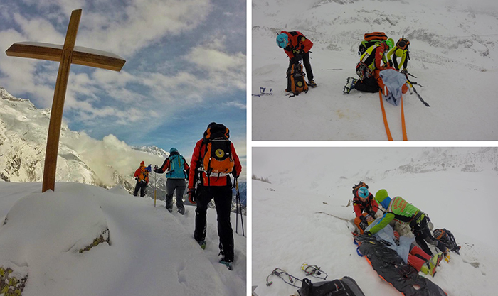 Due valanghe cadute ed una persona precipitata: esercitazione a Macugnaga per il Soccorso alpino