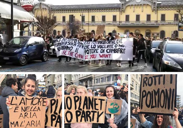 Marcia per il clima, centinaia di ragazzi invadono Domo - Video
