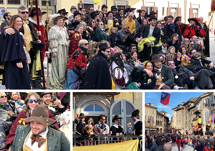 Grande sfilata di Carnevale a Domodossola. Togn e Cia finalmente sposi. Video