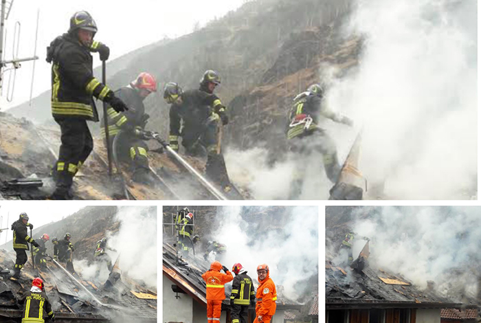 Un incendio devasta il tetto di una casa ad Anzola, ingenti i danni