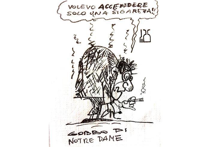 Notre Dame: la vignetta di Carlo Lux