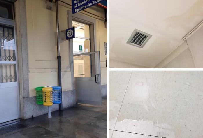 Domo: piove e la stazione diventa un pantano 