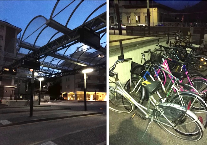 Biciclette abbandonate, luci spente... L'area del Movicentro avrebbe bisogno di più manutenzione