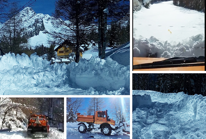 Spettacolo neve: in alta val Bognanco 130 cm. Si lavora per aprire la strada sino a San Bernardo. Video