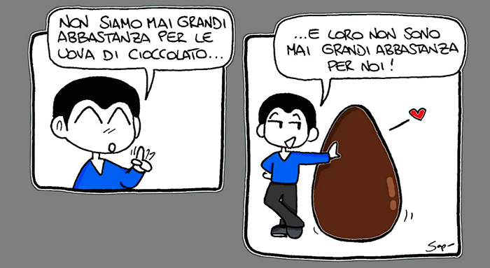 La "dolce Pasqua" nella nuova vignetta di Sapo